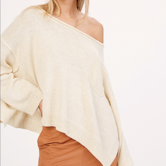 NWT Wide Neck Crop Pullover Sweater - Picture 4 of 4